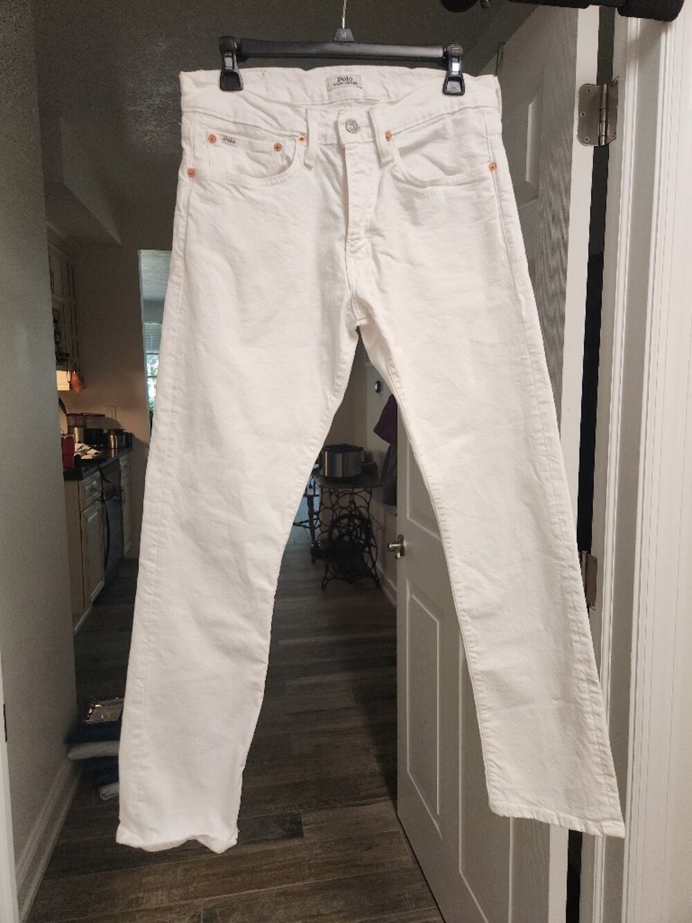 Polo Ralph Lauren Varick Slim Straight White Jeans womens Size 30x30